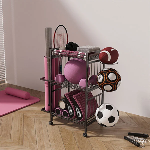 Floor Standing Metal Yoga Mat Storage Rack